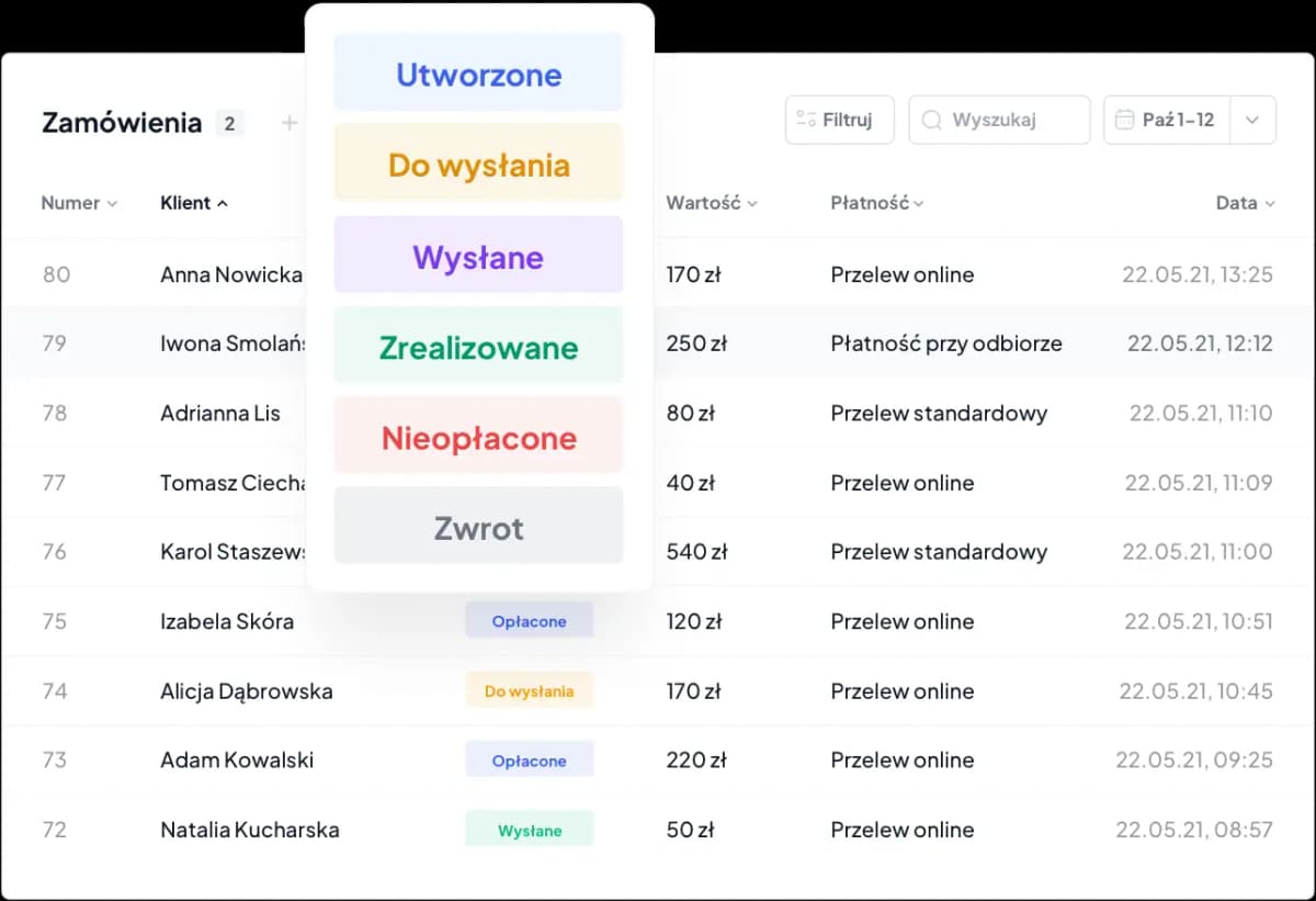 Zarządzaj koszykiem klienta