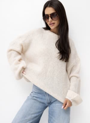 Sweter Bufiaste rękawy Casual 