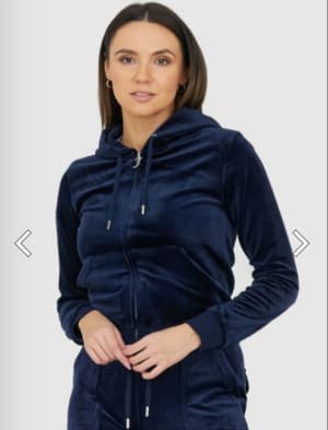 Juicy Couture bluza welurowa granatowa M