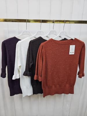 Sweter ażurowe romby New Collection 7531