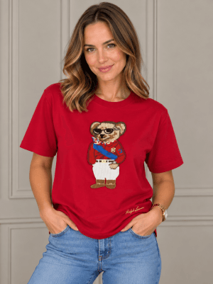 Tshirt damski Polo Ralph Lauren czerwony 