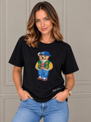 Tshirt damski Polo Ralph Lauren Bczarny Miś czapeczka 