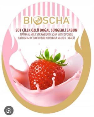Biosha mydlo w gabce truskawka