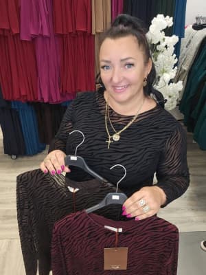 BLUZKA SIATECZKA WELUR WZÓR BEATA 