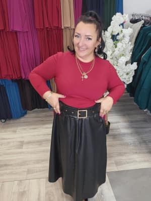 SPÓDNICA SKÓRKA PASEK BEATA
