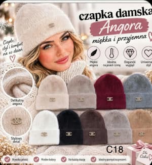 Czapka z angorą.