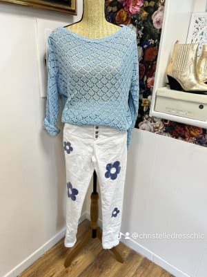 Jeans Flowers MELLY & CO