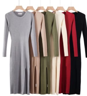 Vestido Malha Canelada