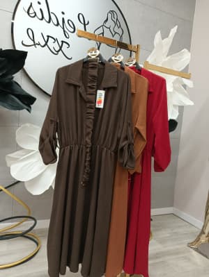 Produkt - Sukienka, góra zapinana na guziki + pasek.  N