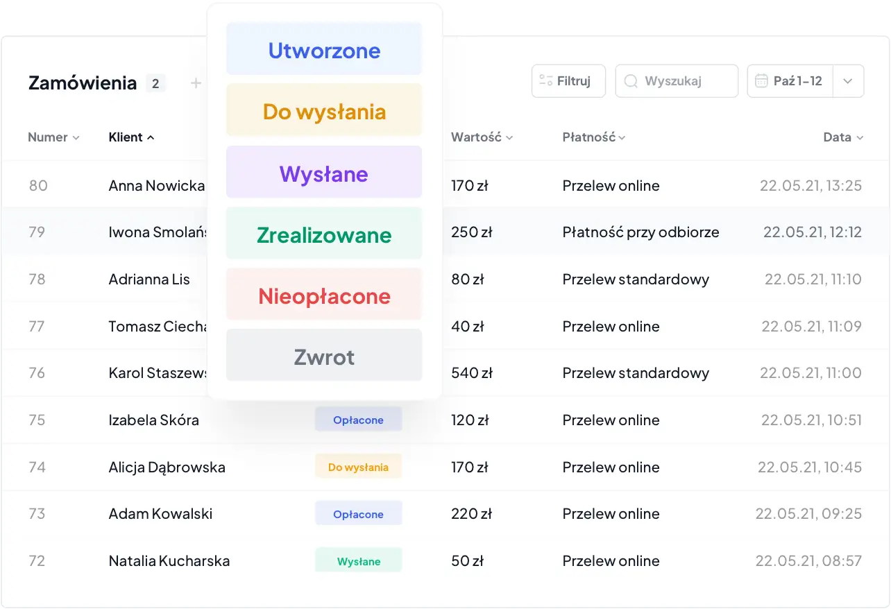 Zarządzaj koszykiem klienta